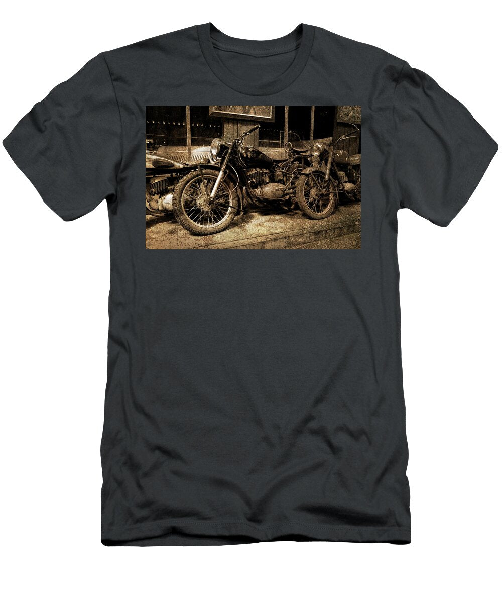 Vintage Motorbikes Standing Somewhere in Some Museum Vintage Motorcycles T-Shirt