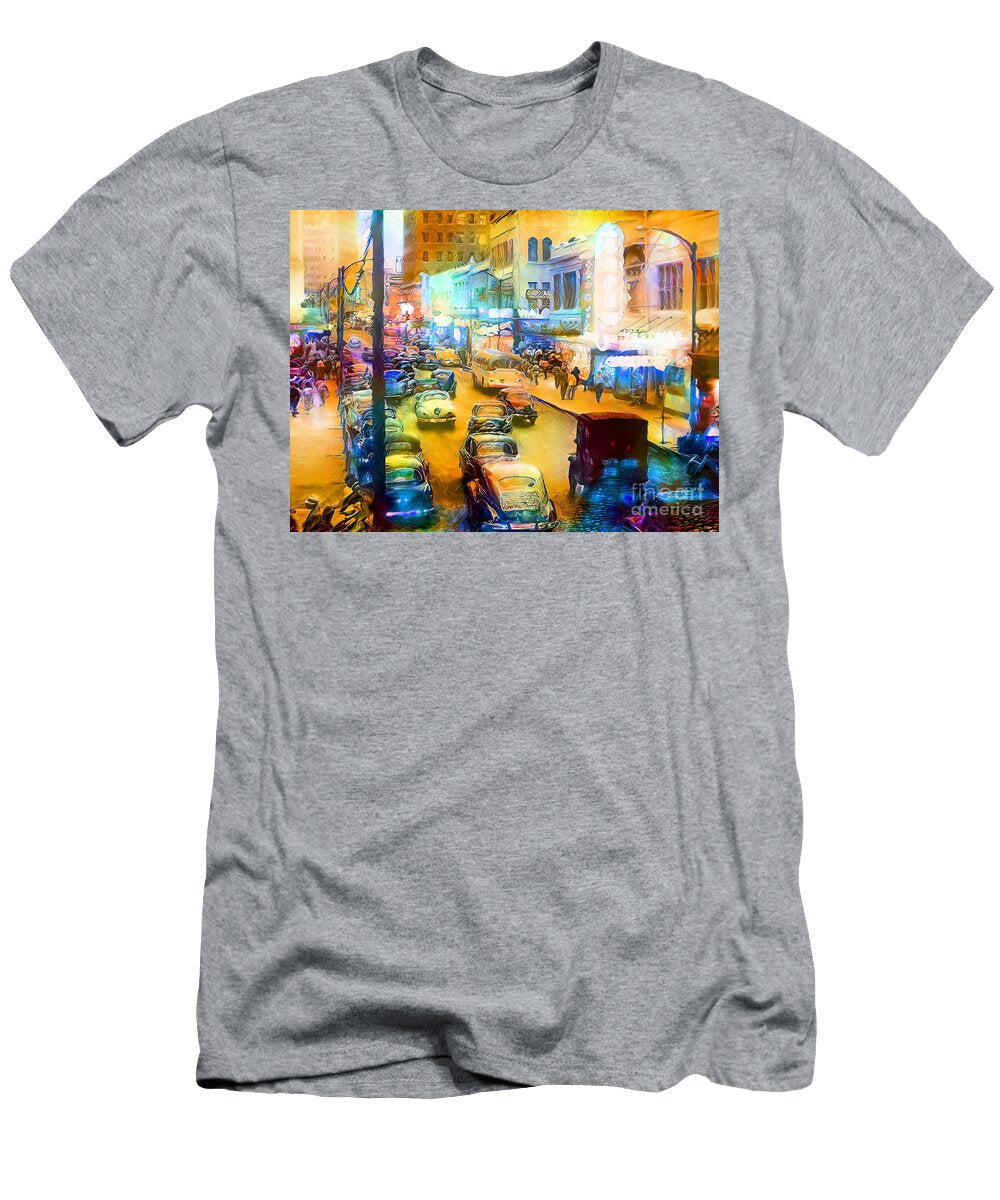 Vintage Nostalgic 1950s Hollywood Boulevard Los Angeles 20201128 V2 Wingsdomain Art and Photography T-Shirt