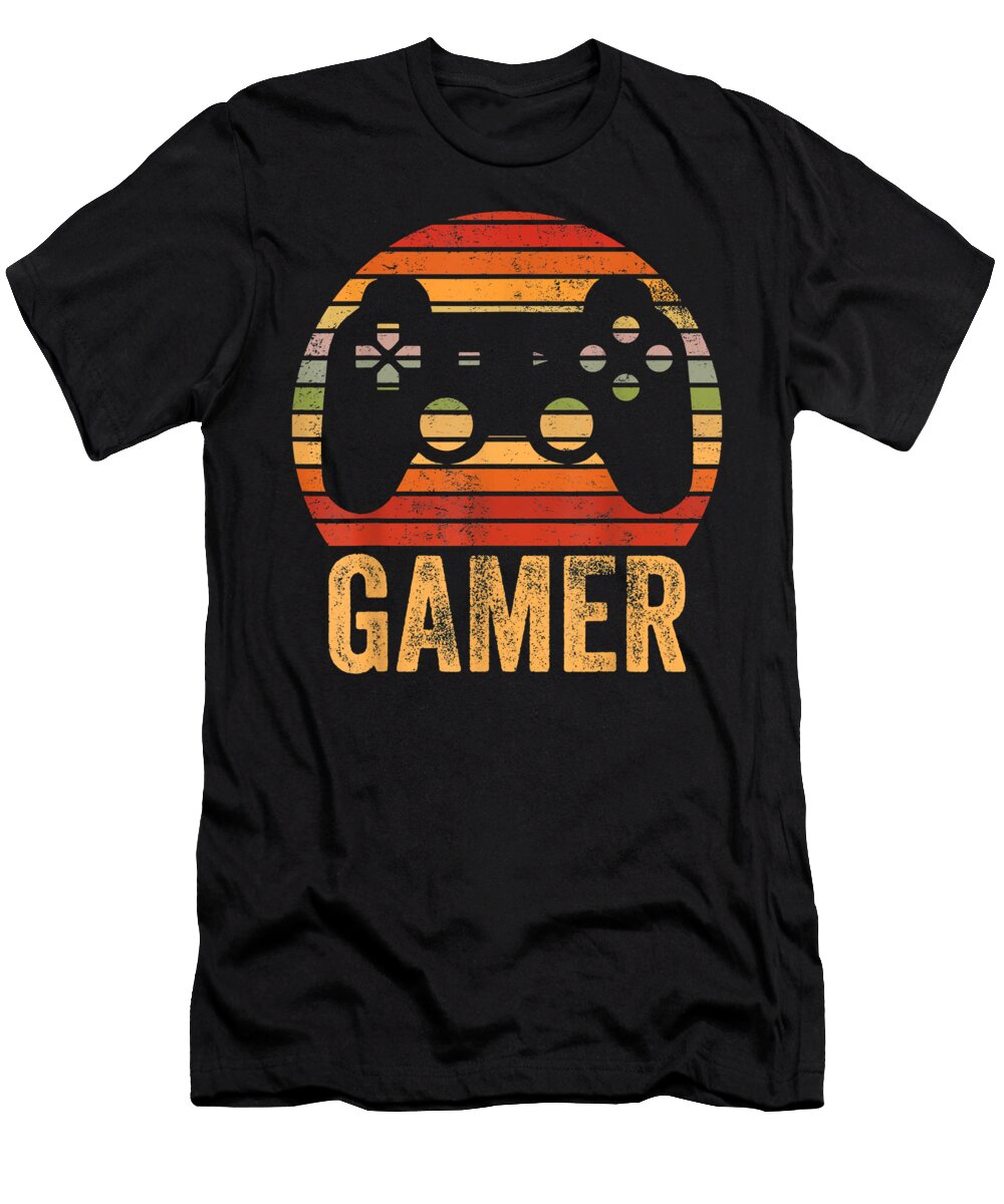 Vintage Retro Gamer Video Game Player Boys Teens Men Gift Dnt Prints T-Shirt