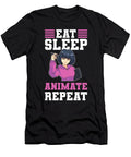Visual Artist Animate 3d Art Eat Sleep Animate Repeat Alessandra Roth T-Shirt