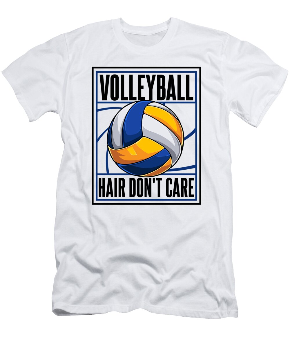 Volleyball Hair Dont Care Coach Team Player Volleyball Graphics Lab T-Shirt