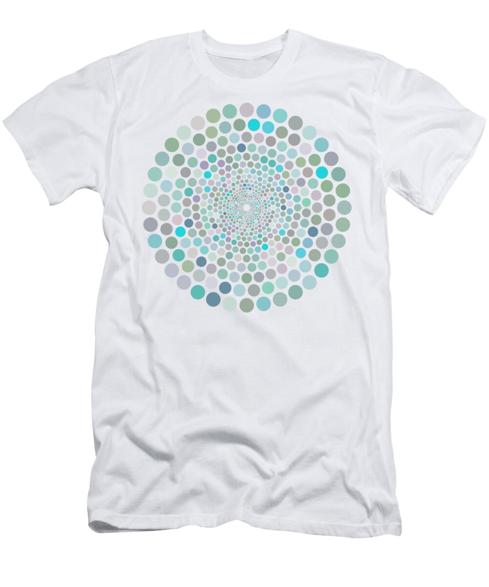 Vortex Circle Blue Hailey E Herrera T-Shirt