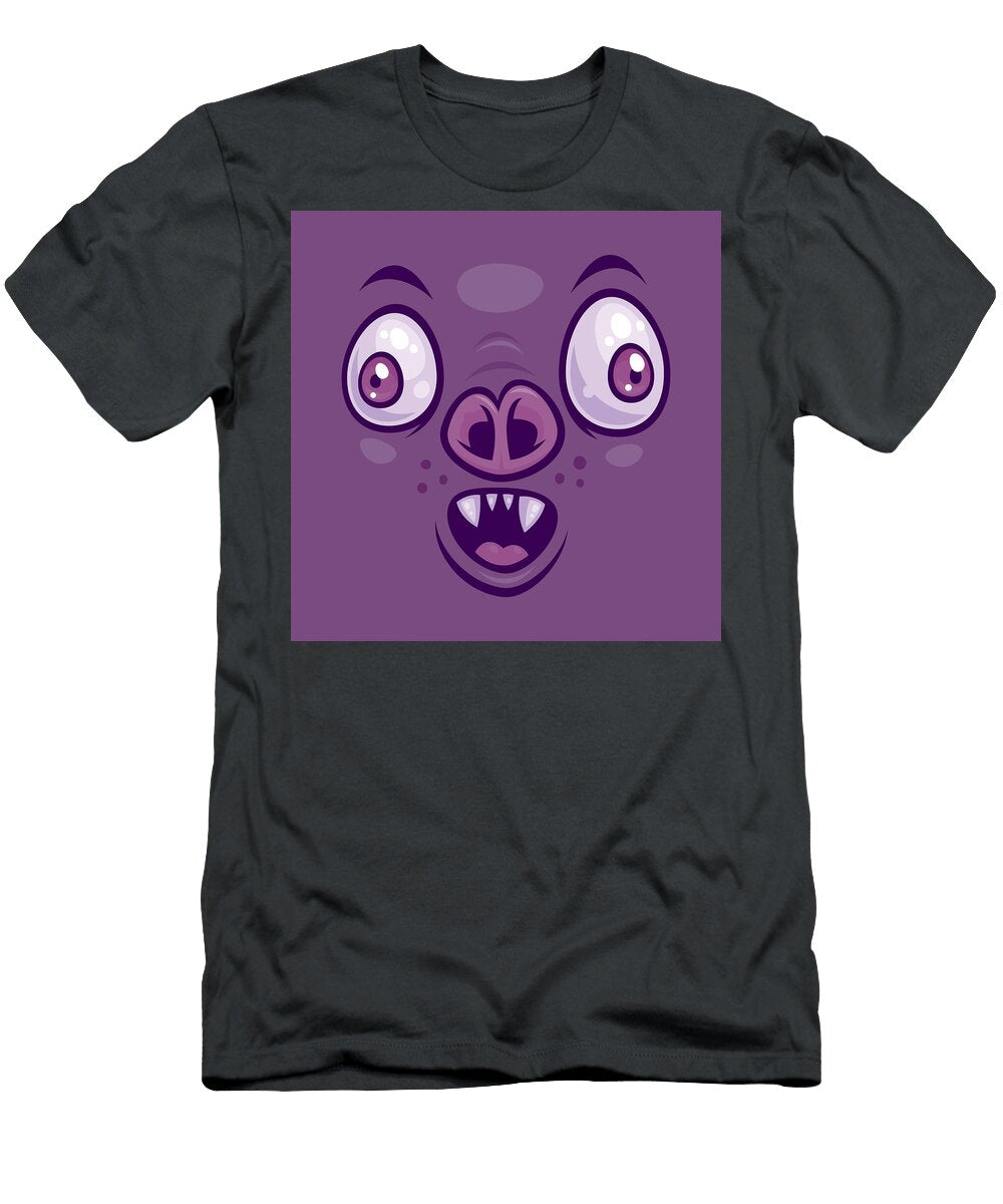 Wacky Cartoon Vampire Bat Face John Schwegel T-Shirt