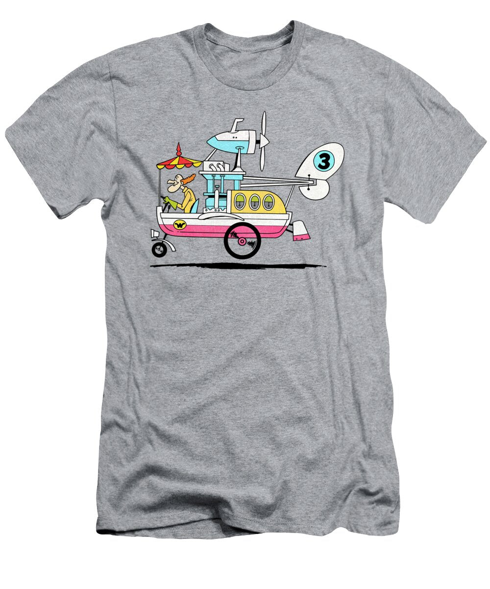 Wacky Races Profpat Pending and His Convert a Car Glen Evans T-Shirt