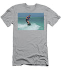 Wakeboarder Riding Regular Behind a Boat in Aruba Dejavu Designs T-Shirt