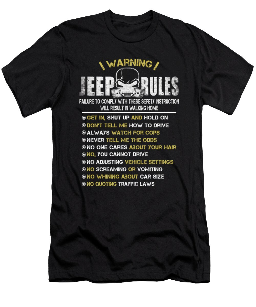 Warning Jeep Rules Skull Tinh Tran Le Thanh T-Shirt
