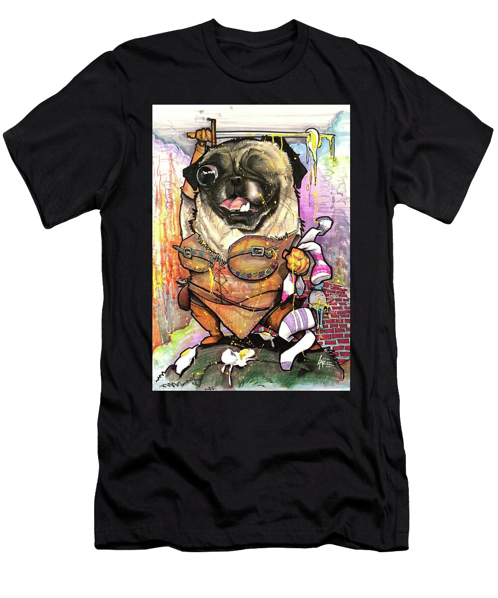 Warrior Pug John Lafree T-Shirt