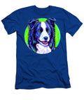Watchful Eye Colorful Border Collie Dog Rebecca Wang T-Shirt
