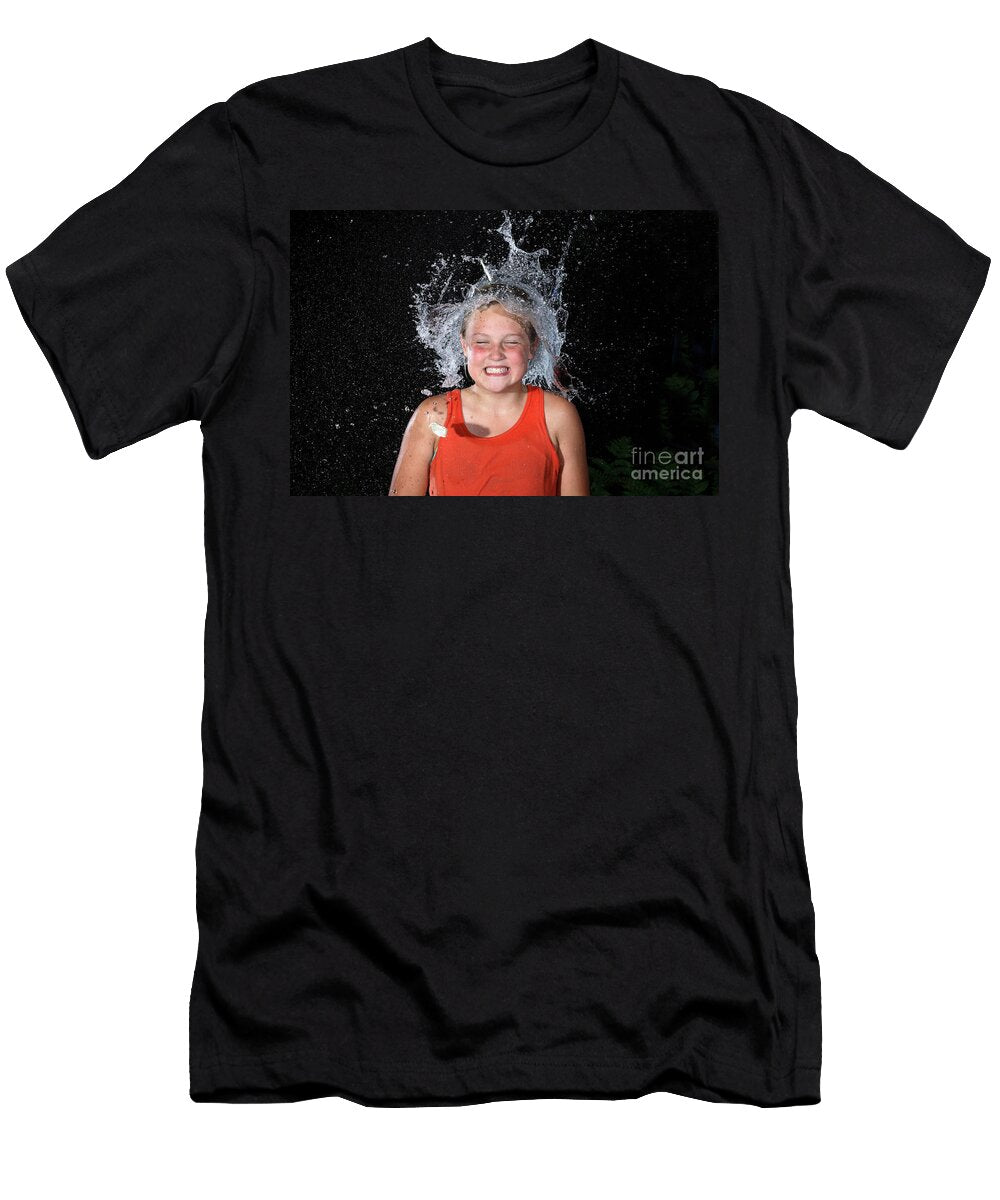 Water Balloon Popped Above Girls Head Ted Kinsman T-Shirt