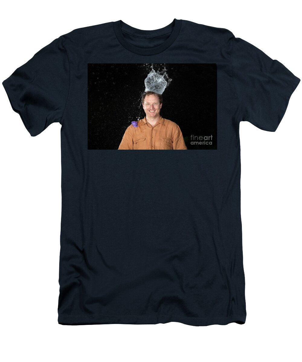 Water Balloon Popped Above Mans Head Ted Kinsman T-Shirt
