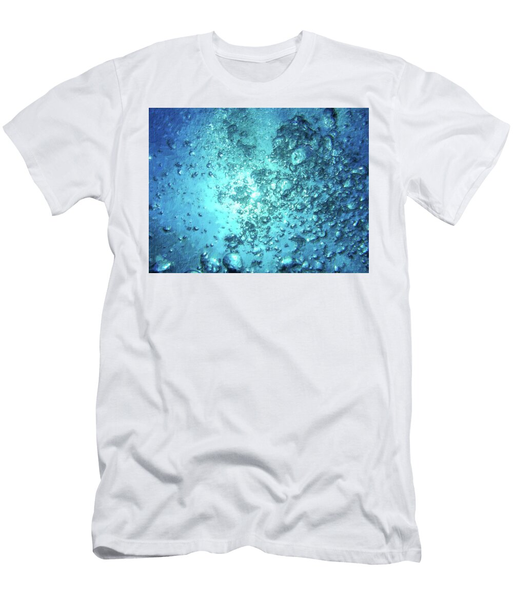 Water Bubbles Art Market America T-Shirt
