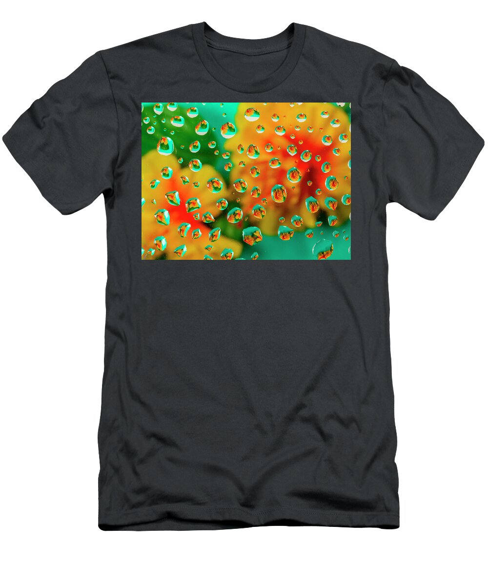 Water Droplets Creating a Refraction of Colors Pat Lalli T-Shirt