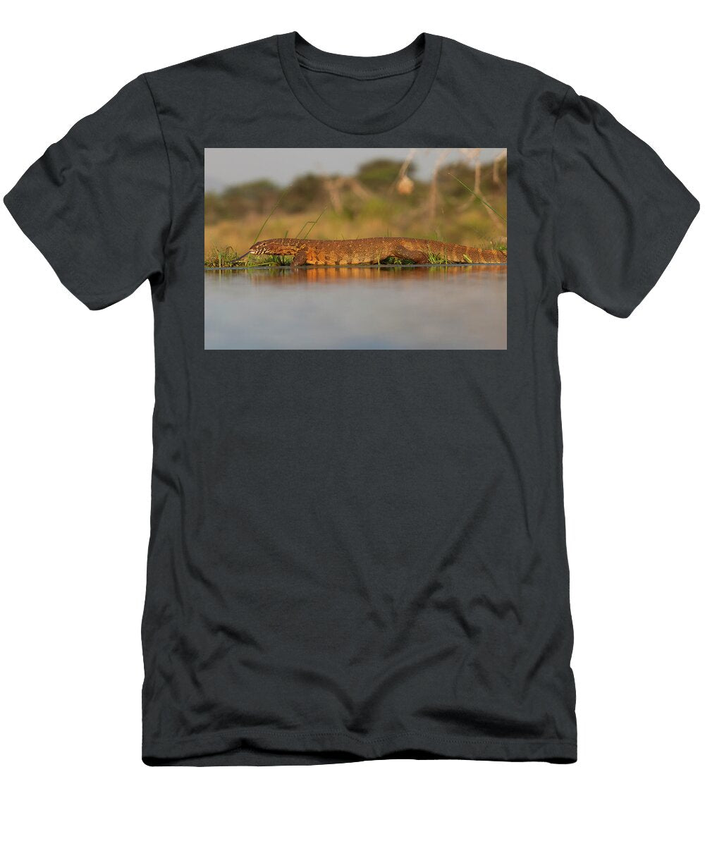 Water Monitor Zimanga Private Game Reserve Ann Steve Toon Natureplcom T-Shirt