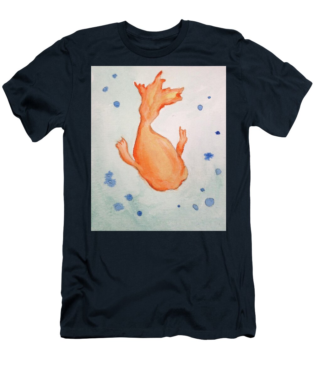 Watercolor Goldfish Swimming Moriah Lang T-Shirt