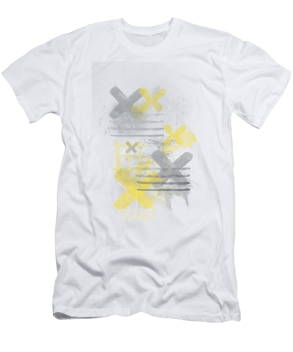 Watercolor Shapes No 2 Illuminating Yellow and Ultimate Grey Melanie Viola T-Shirt