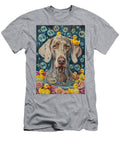 Weimaraner Dog Frolicking in a Bubbly Bathtub Adrien Efren T-Shirt