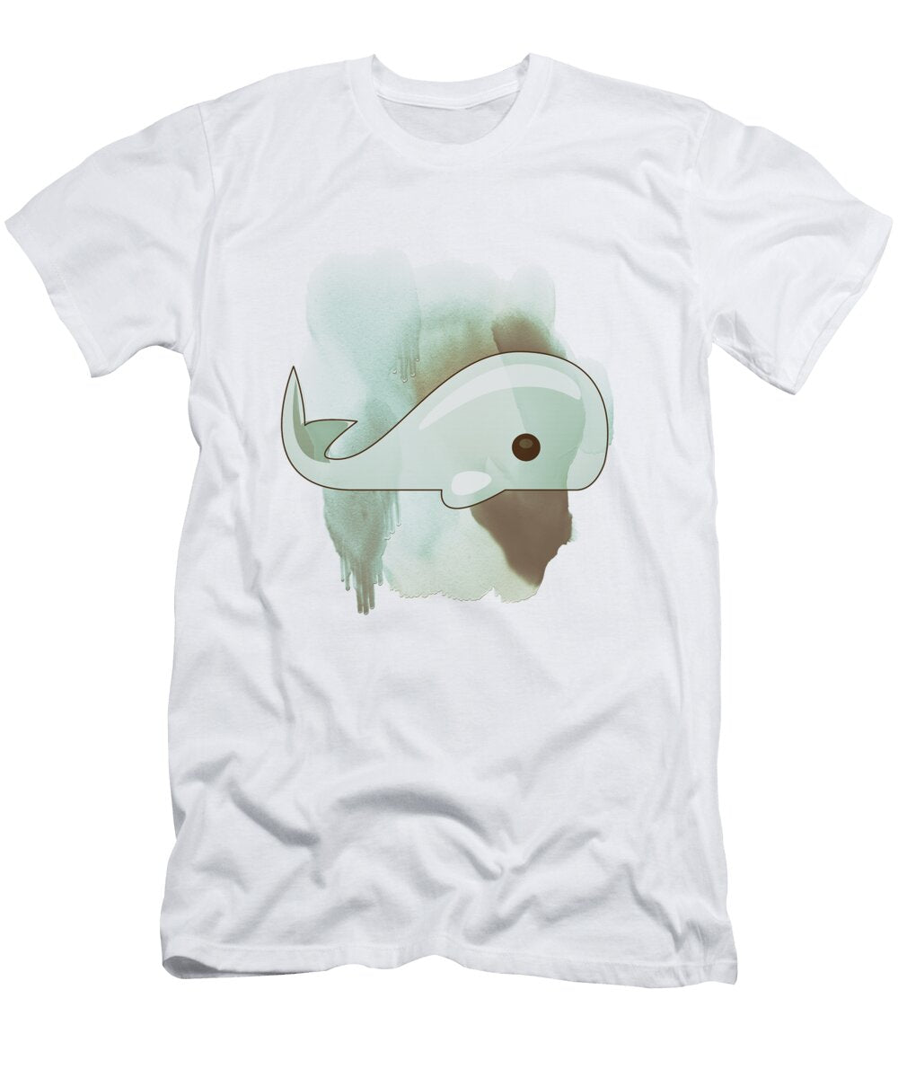 Whale Art Bright Ocean Life Pastel Color Artwork Wall Art Prints T-Shirt