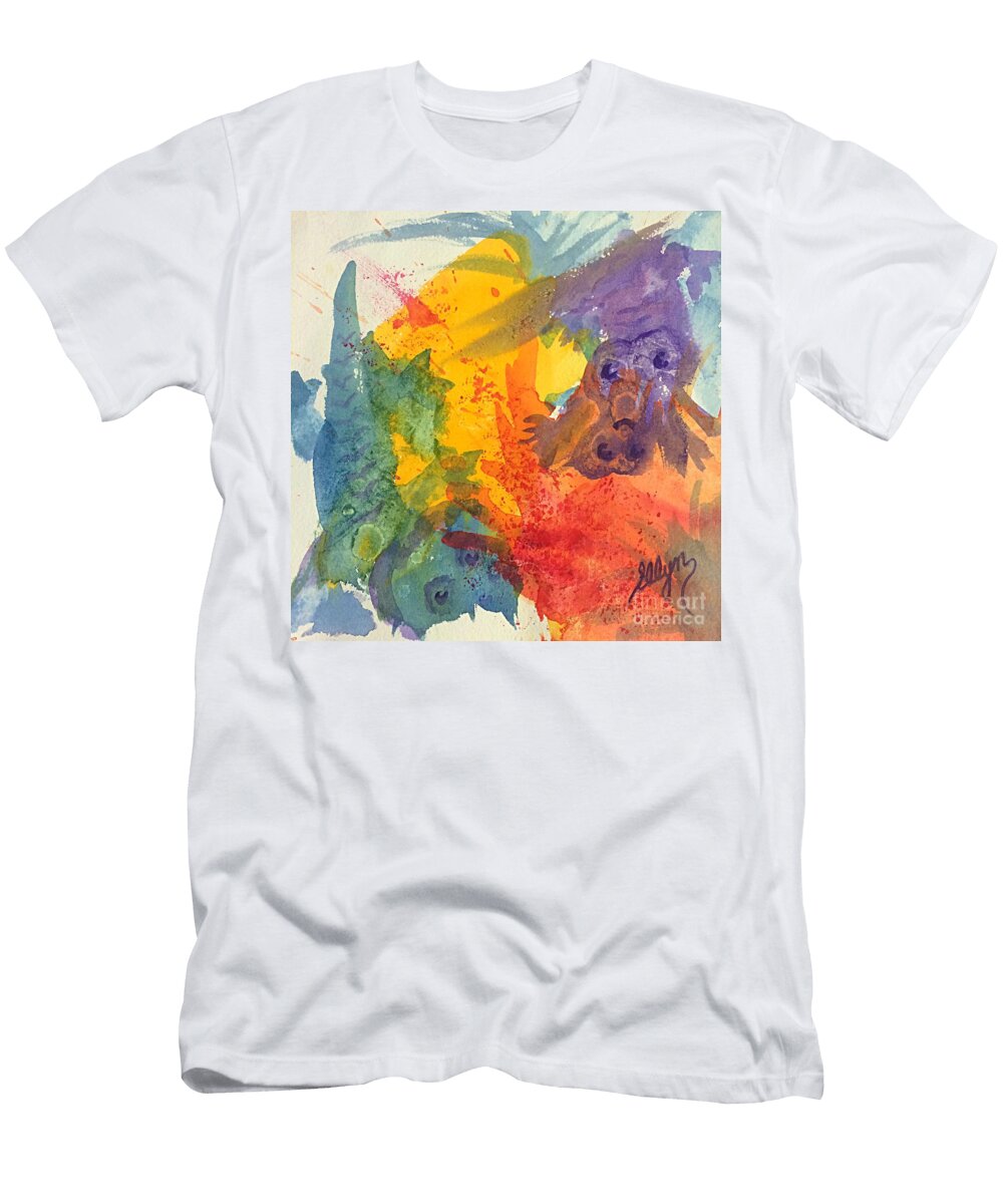 Whimsical Alligator Abstract Ellen Levinson T-Shirt