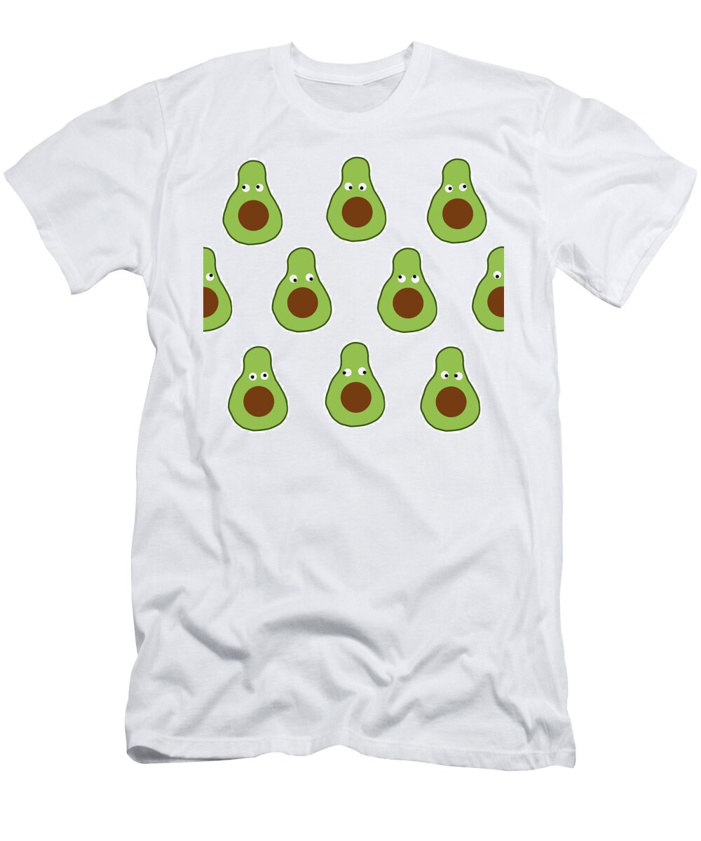 Whimsical Avocados Fun Kitchen Print Shelli Fitzpatrick T-Shirt