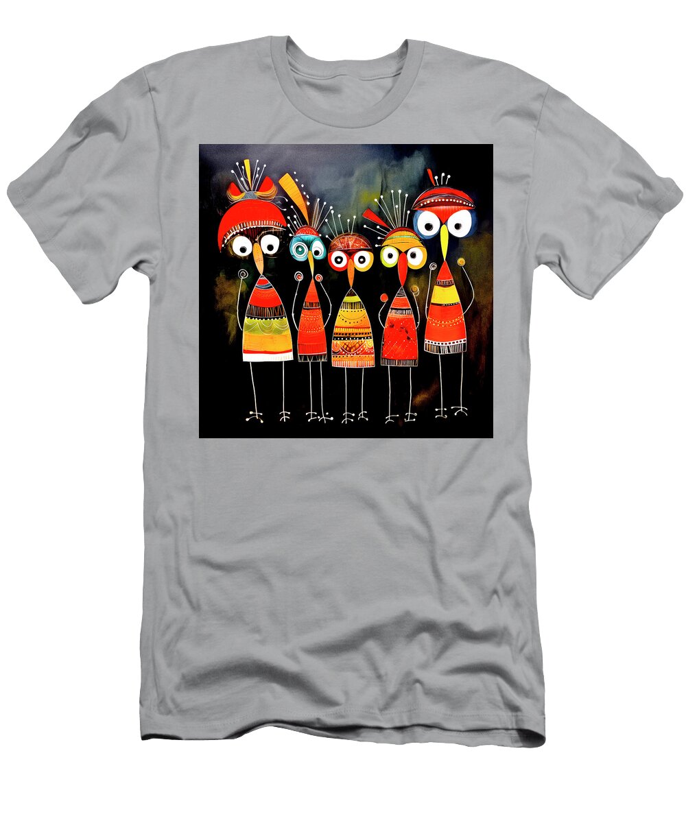 Whimsical Birds 081 Glen Allison T-Shirt
