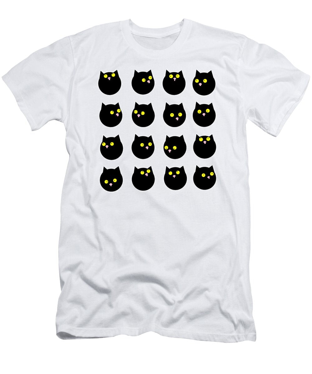 Whimsical Black Cats Minimalist Pattern Shelli Fitzpatrick T-Shirt