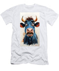 Whimsical Blue Cow Portrait Nabil Rejaibi T-Shirt