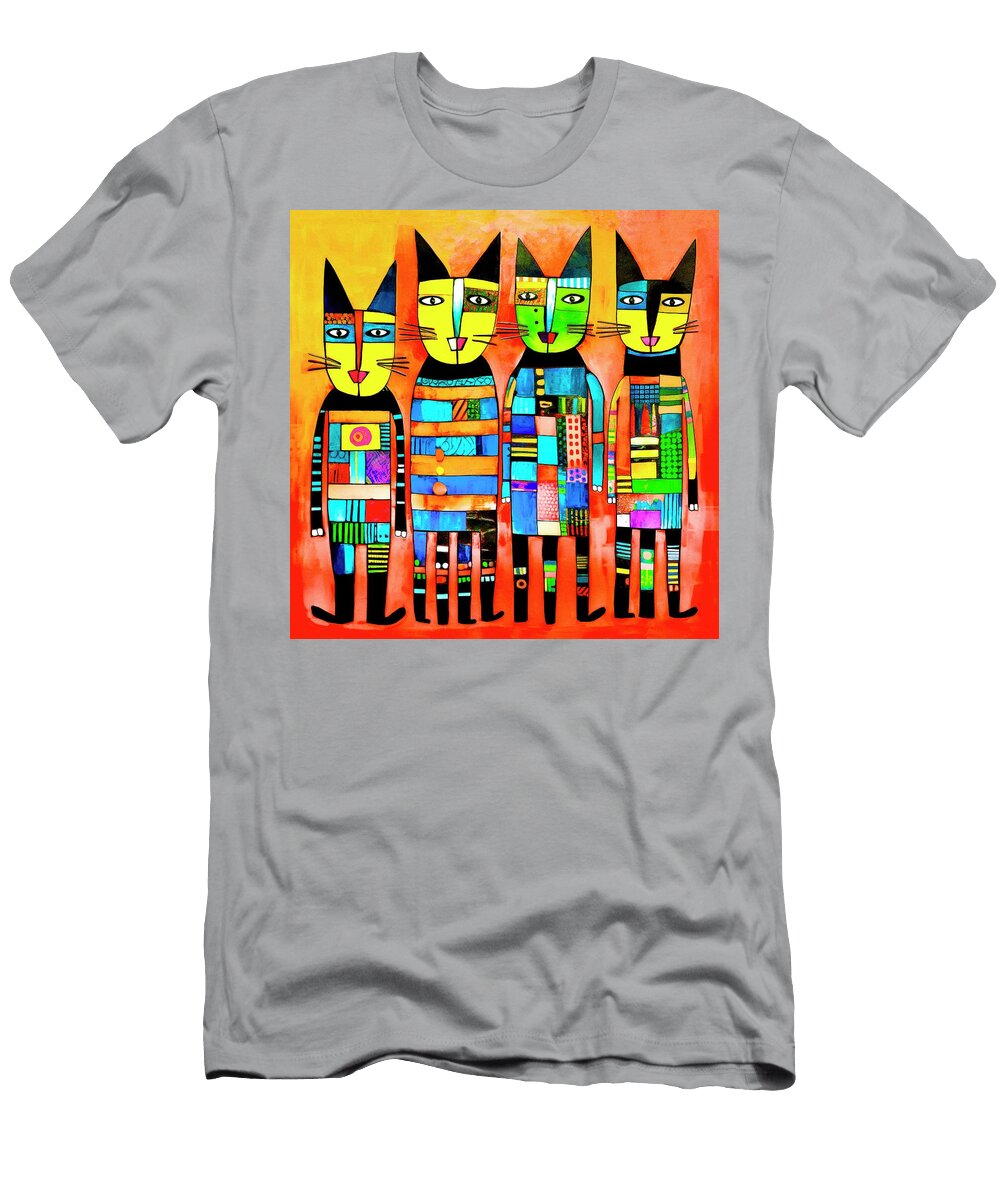 Whimsical Cats 019 Glen Allison T-Shirt