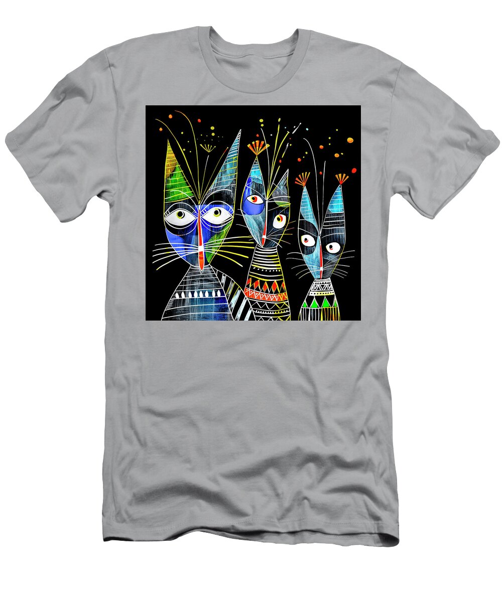 Whimsical Cats 155 Glen Allison T-Shirt