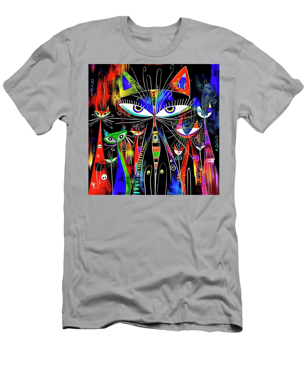 Whimsical Cats 163 Glen Allison T-Shirt