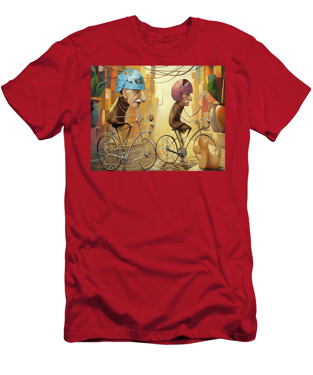 Whimsical Cyclists Journey Wanda Ryan T-Shirt