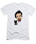 Whimsy Girl and Dog in Tartan Barefoot Bodeez Art T-Shirt