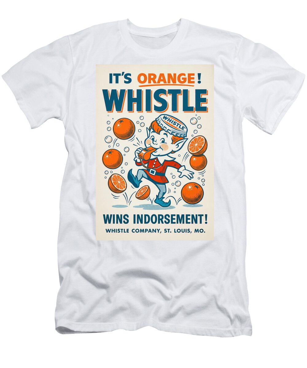 Whistle Orange Soda Playful Elf Vintage Beverage Advertising Titan Lore Co T-Shirt