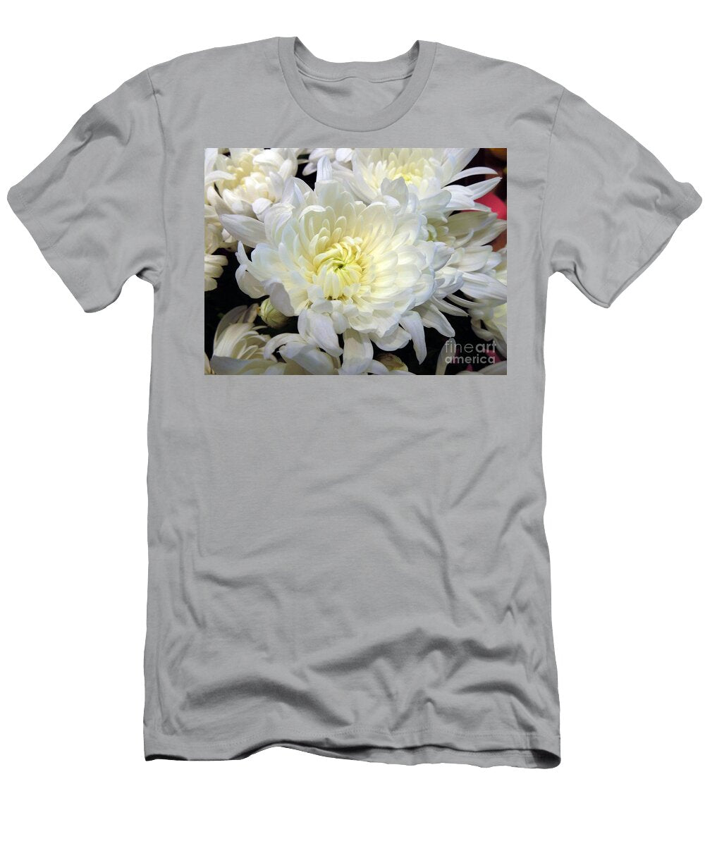 White Chrysanthemums Renee Trenholm T-Shirt