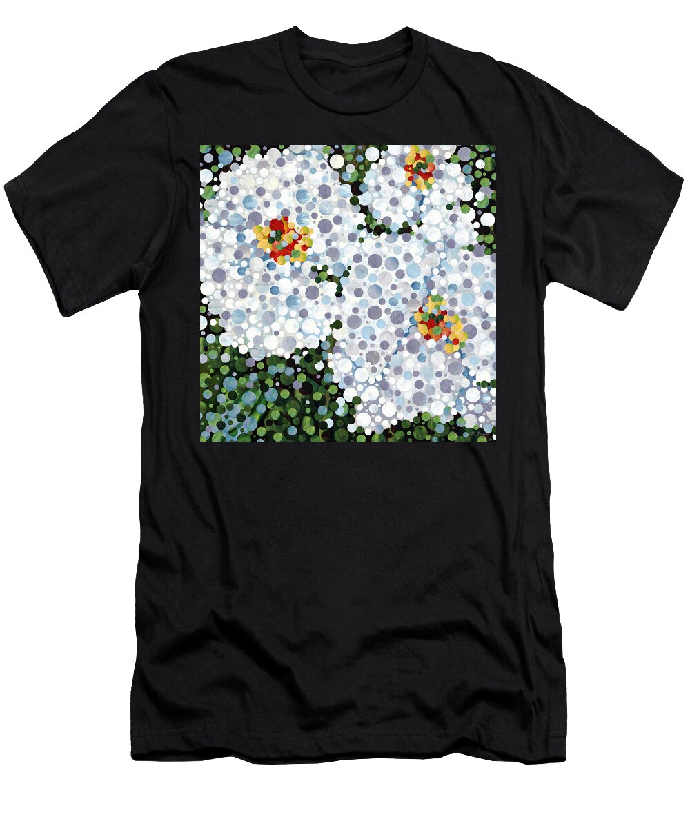 White Orchids Full Circle Art Sharon Cummings T-Shirt