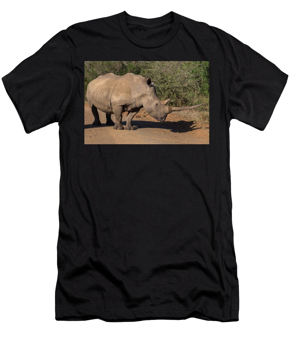 White Rhino with Long Horn Imfolozi Game Reserve Ann Steve Toon Natureplcom T-Shirt