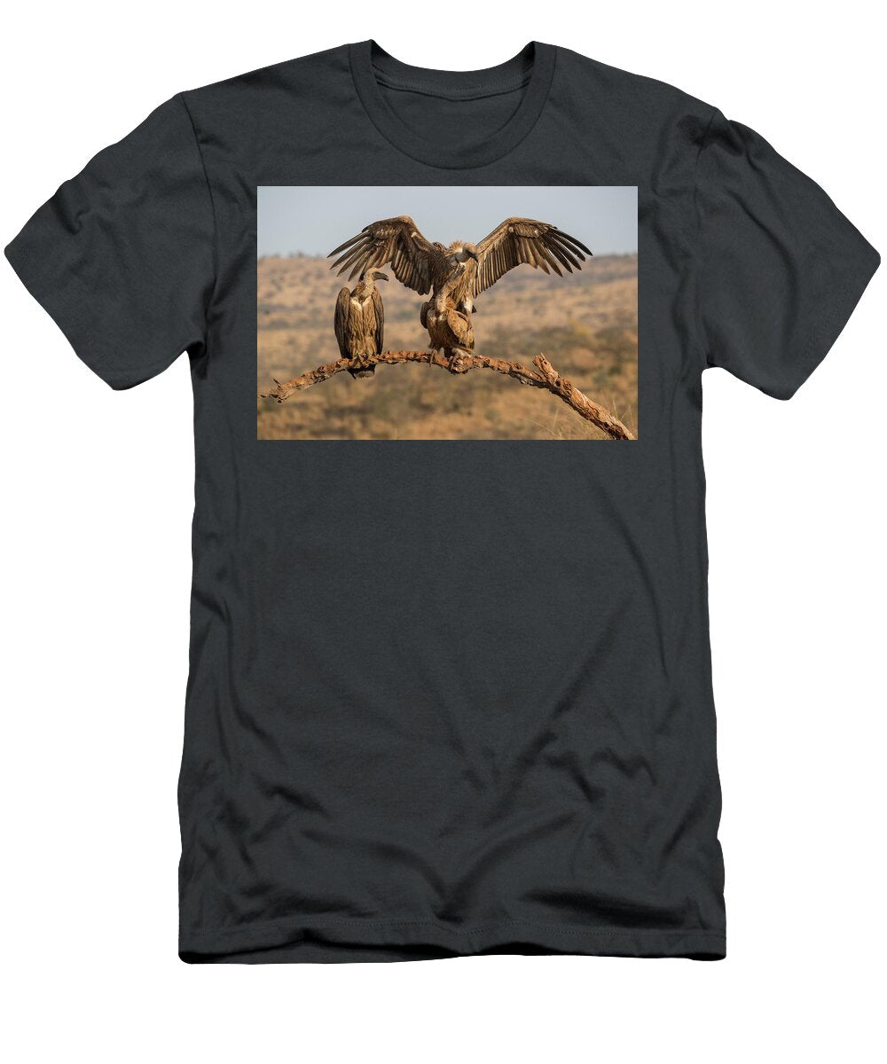 Whitebacked Vultures Mating Zimanga Private Game Reserve Ann Steve Toon Natureplcom T-Shirt