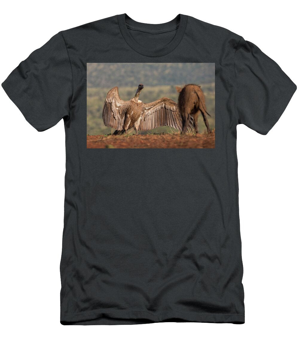 Whitebacked Vultures Threat Display to Warthog Zimanga Ann Steve Toon Natureplcom T-Shirt