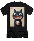 Wide Eyed Black Cat with Ball Fabrizio Cassetta T-Shirt