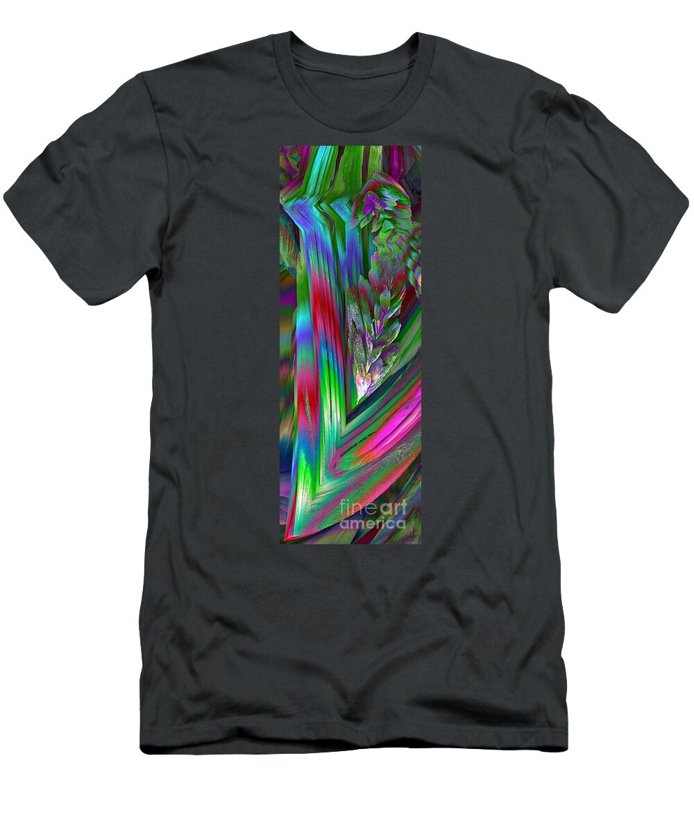 Wisteria Fractal Flower Spray Abstract Renee Trenholm T-Shirt