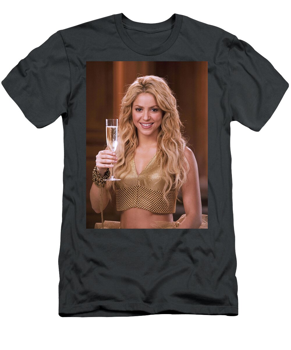 Woman Smiles Holds Champagne Sally Thetruet T-Shirt