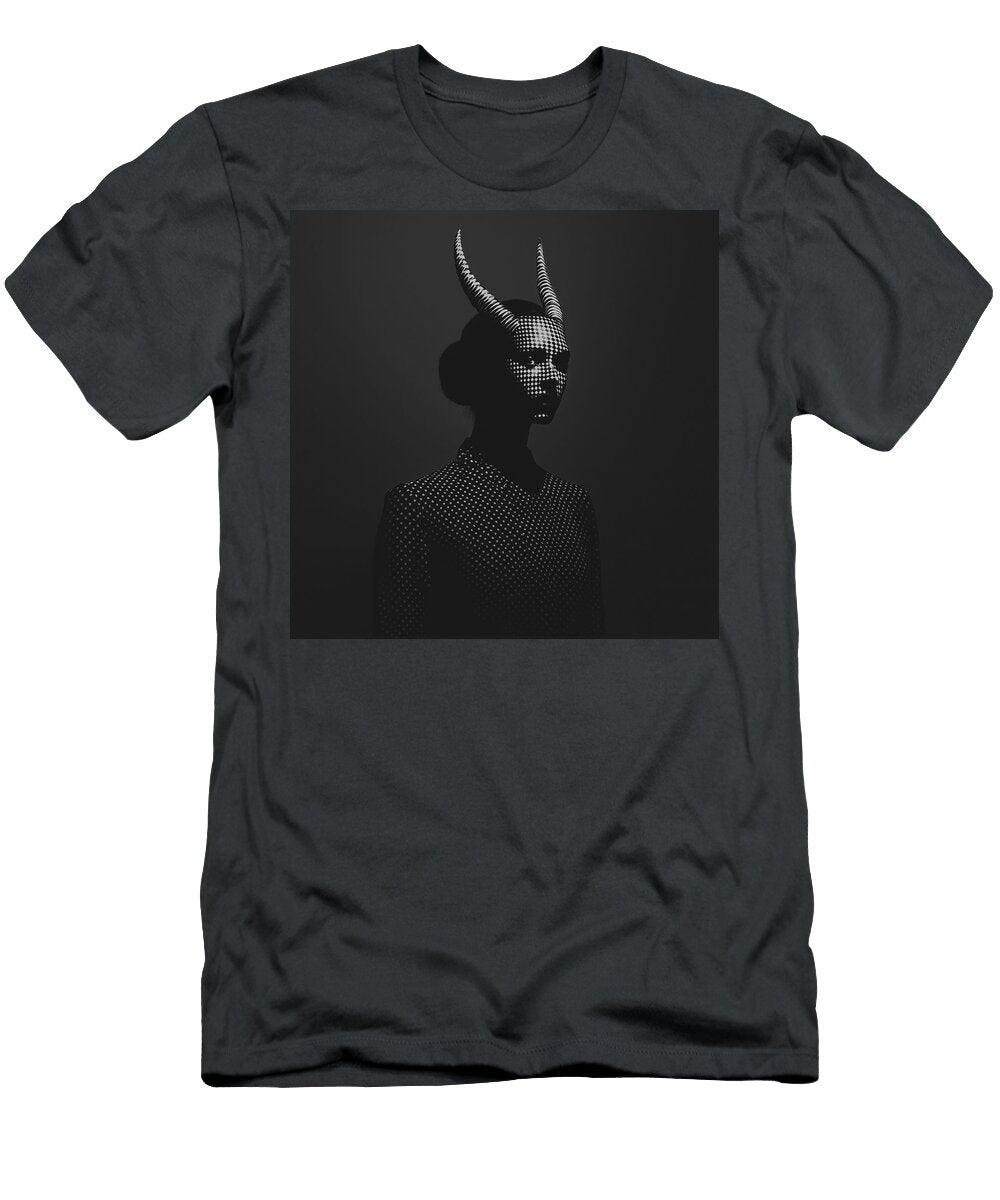 Woman with Dotted Horns and Dress Maverick Junk T-Shirt