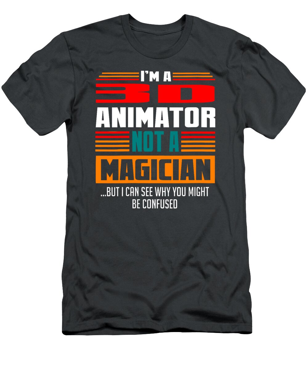 Womens 3d Animator Retro Vintage Style Design Noa Covale T-Shirt