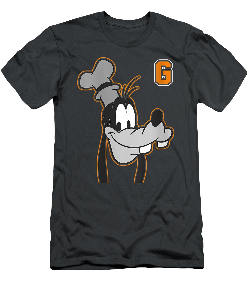 Womens Disney Goofy Orange Outline Meao James T-Shirt