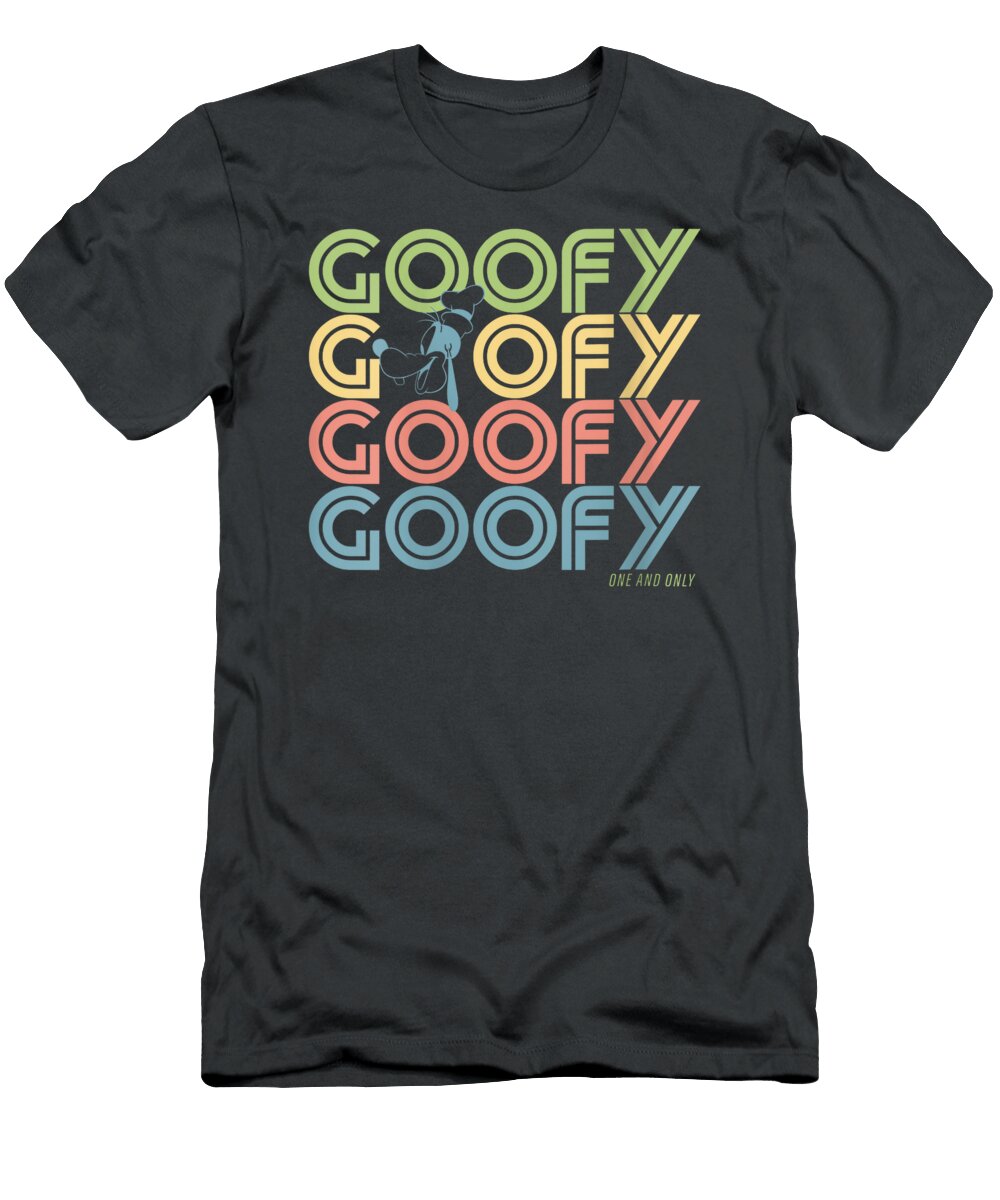 Womens Disney Goofy Retro Name Stack Meao James T-Shirt