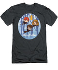 Womens Harry Potter Chibi Trio Flying on Broomsticks Deiviu Brie T-Shirt