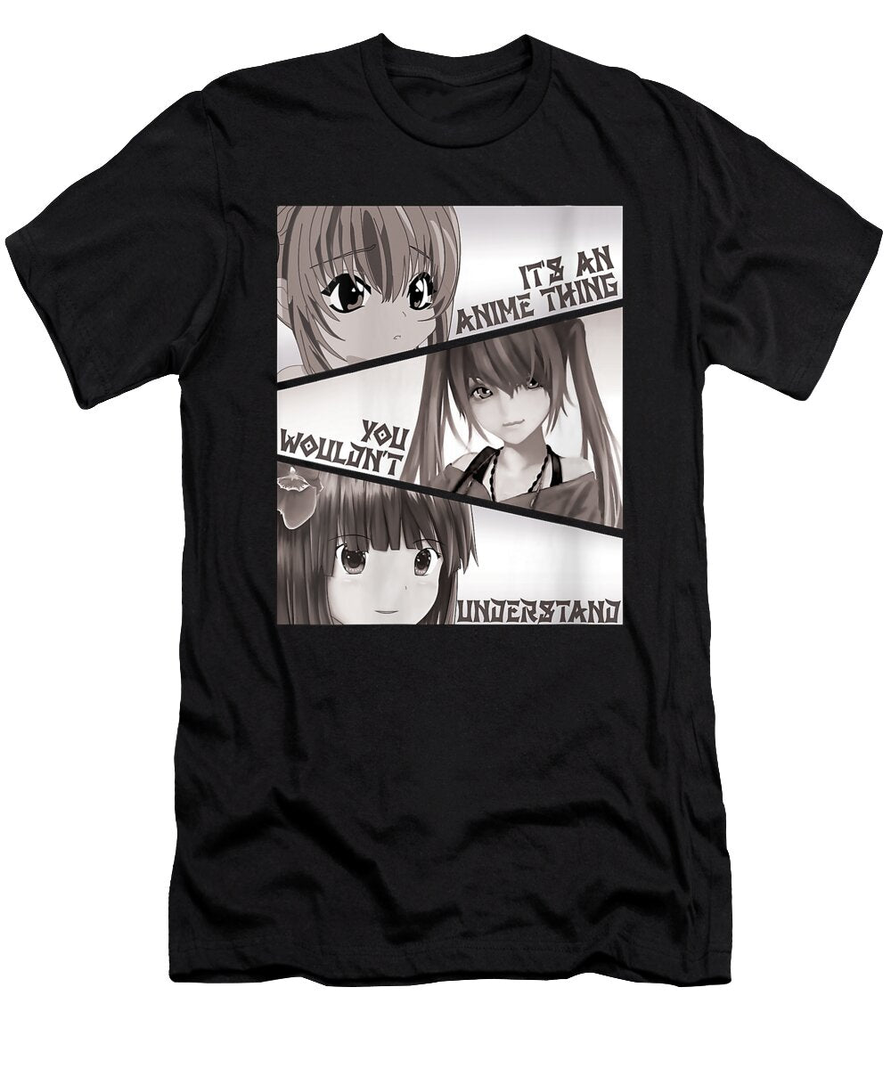 Womens Kawaii Anime Girl Kawaii Clothes Anime Clothing Otaku Manga V Neck Retro Ezone Prints T-Shirt