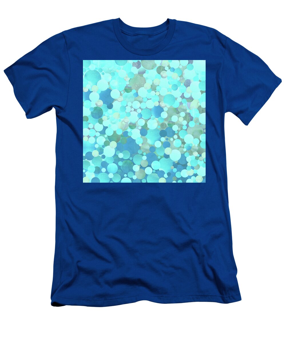 Wonderland Light Blue Abstract Mosaic Art Sharon Cummings T-Shirt