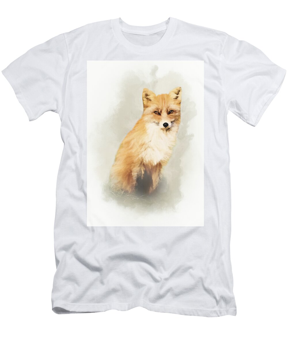 Woodland Fox Portrait Amanda Lakey T-Shirt