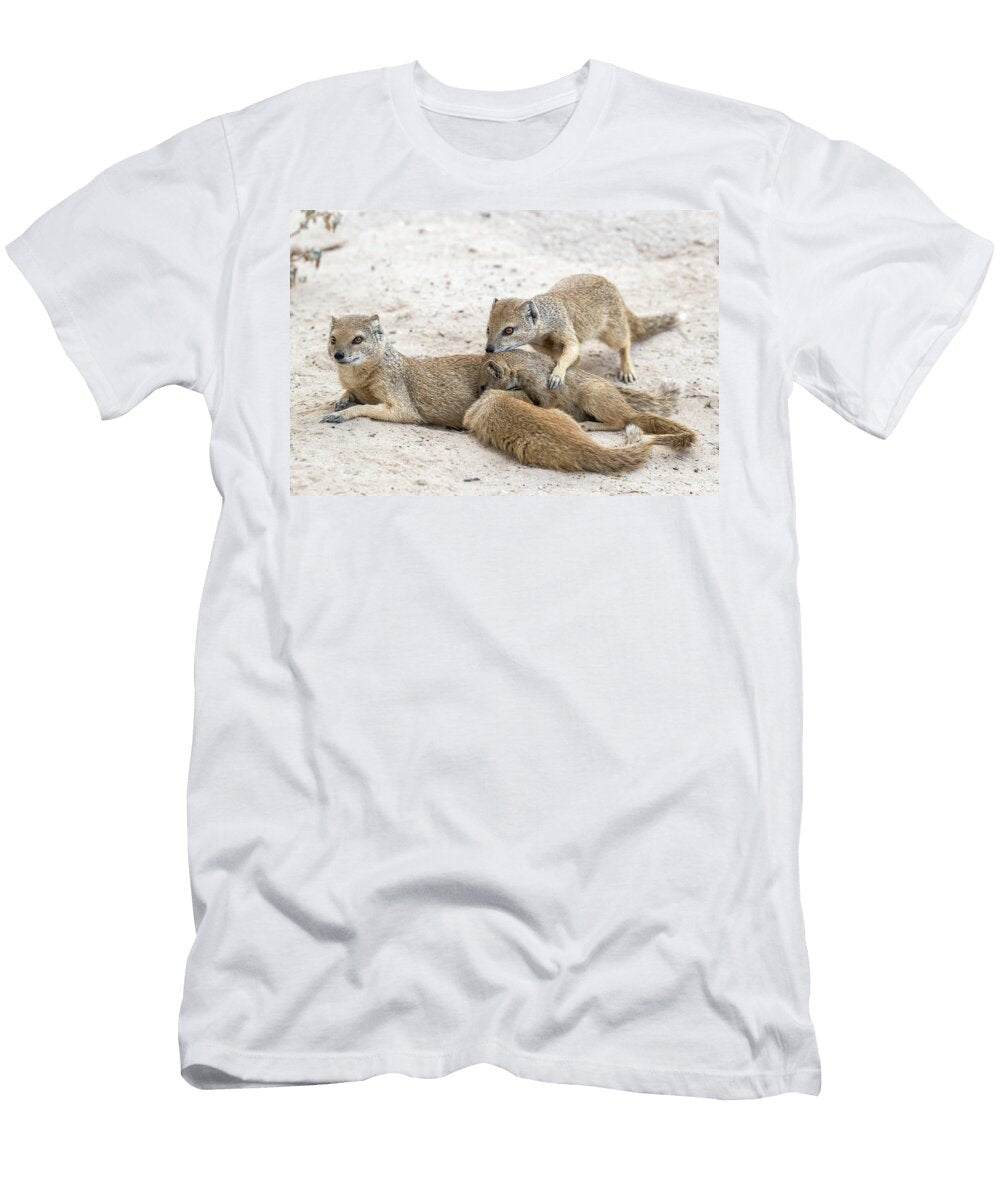 Yellow Mongoose Suckling Youngkgalagadi Transfrontier Ann Steve Toon Natureplcom T-Shirt
