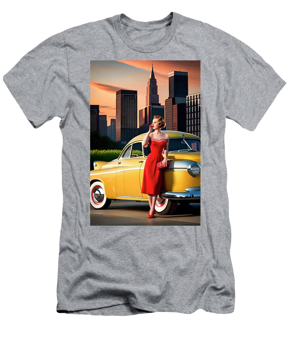 Yellow Strange Car Gabriel Cusmir T-Shirt